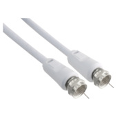 Q-link coax kabel met 2 F-connectoren 2 m wit