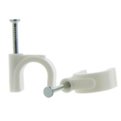 Attache avec clou Profile blanc 14 mm 10 pièces