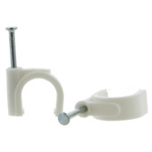 Attache avec clou Profile blanc 16 mm 10 pièces