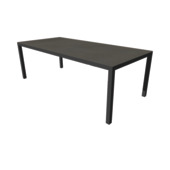Table Luxury cement anthracite 2200x1000 mm avec piétement anthracite