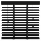 GAMMA houten jaloezie 50 mm matzwart (kleurnr.947) 60x130 cm (bxh)