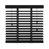 GAMMA houten jaloezie 50 mm matzwart (kleurnr.947) 80x180 cm (bxh)