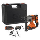 Marteau perforateur SDS 2x 18V Black+Decker +2 batteries 2,5 Ah et chargeur