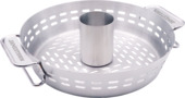 Support à poulet pour barbecue en inox