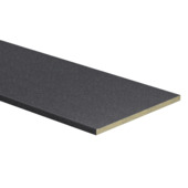 GAMMA keukenwerkblad met waterkering ASW28 2050x600x28 mm 8194 myriade zwart