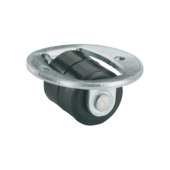 Bokwiel plastic met plaatbevestiging 13 mm tot 15 kg