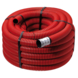 Geringde buis met trekdraad 40 mm 25 m rood