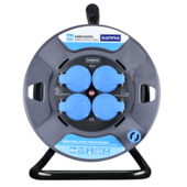 GAMMA kabelhaspel met rubberkabel IP44 4-voudig 40 m