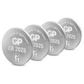 GP Lithium knoopcelbatterij CR2025 3V 4 stuks