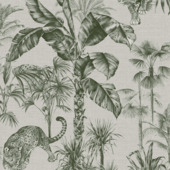 Papier peint intissé Zanzibar vert 108211