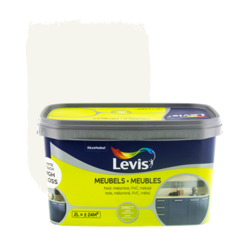 Levis opfrisverf meubels hoogglans wit 2 L