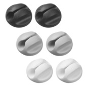 D-Line kabelclips zelfklevend 2x zwart, 2x grijs, 2x wit