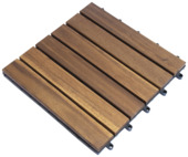 Tuintegel acacia 30x30 cm 6 stuks