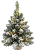Sapin de Noël artificiel enneigé Christmas Goods Colorado 45 cm LED intégrées