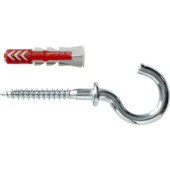 Fischer Universeelplug DuoPower 6x30mm met ronde schroefhaak 6 stuks