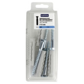 Cheville universelle GAMMA 12x60 mm + tirefond 8x80 mm 4 pièces