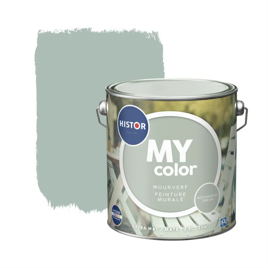 Histor MY Color muurverf extra mat Aqua dream 2,5 liter