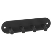 Kapstok 4 haken Wes zwart ijzer 180 mm