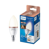 Ampoule flamme LED Philips Smart E14 40 W blanc chaud dimmable