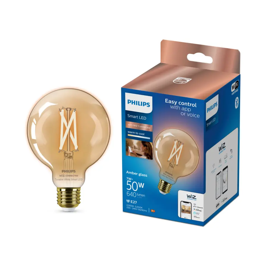 Philips Smart LED globe E27 50 W tunable dimbaar