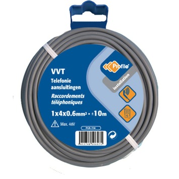 Profile VVT-kabel grijs 4x0,6 mm² - lengte 25 m | Telefoonaccessoires ...