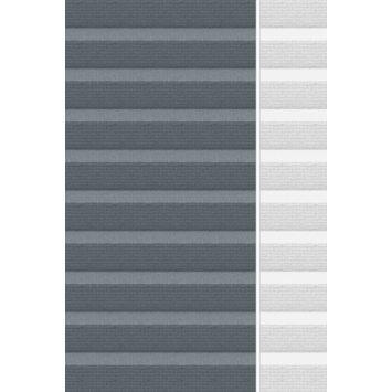 Kleurstaal GAMMA maatwerk dubbel plisségordijn deels verduisterend zacht blauw (8107)