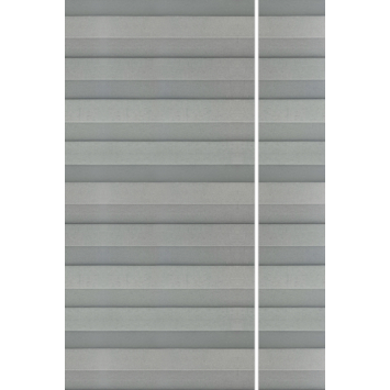 Kleurstaal GAMMA maatwerk dubbel plisségordijn deels verduisterend licht grijs (8116)