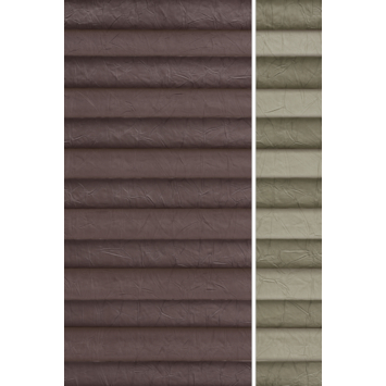 Kleurstaal GAMMA maatwerk enkel plisségordijn deels verduisterend bruin (7124)