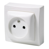 Prise bipolaire sans terre Oteo Legrand montage apparent blanc