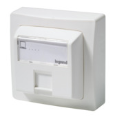 Prise RJ45 UTP cat. 5E Oteo Legrand montage apparent blanc
