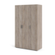 Garderobe Pisa 3 portes couleur truffe 200x118x50 cm