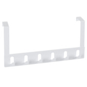 Deurhanger 6 haken Rens wit ijzer 300 mm