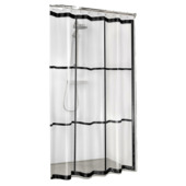 Sealskin douchegordijn brix 180x200 cm zwart/transparant