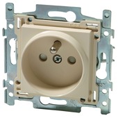 Niko stopcontact 2-polig met aarding 21 mm cream 10 stuks