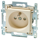 Niko stopcontact 2-polig met aarding 28,5 mm cream 10 stuks