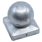 Tuinpaal afdekkap met bol 9x9 cm thermisch verzinkt