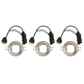 OK inbouwspots set van 3 staal Ø 81mm