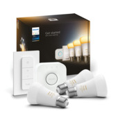 Philips Hue starterkit - warm tot koelwit licht 8.5W - 3 lampen met dimmer switch - E27