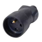 Legrand tegenstekker 16 A zwart rubber