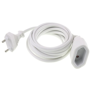 Exin verlengsnoer wit 2x0,75 mm² - lengte 3 m
