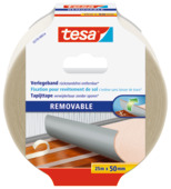Tesa tapijttape verwijderbaar wit 25 m x 50 mm