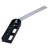 Zwaai- en winkelhaak inox met waterpas