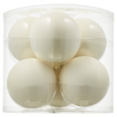 Boules de Noël Christmas Goods en verre blanc laine 6 pièces