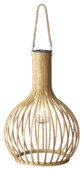 Solar LED (ophang)lantaarn Ø 28x40 cm bamboe