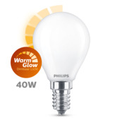 Philips LED kogel E14 40 W mat warmglow dimbaar