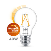 Philips LED peer E27 40 W filament helder warmglow dimbaar