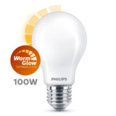Philips LED peer E27 100 W mat warmglow dimbaar