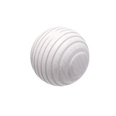 Intensions Natural knop bol streep roede 28 mm kalk wit 2 stuks