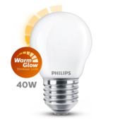 Philips LED kogel E27 40 W mat warmglow dimbaar