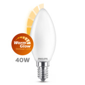 Philips LED kaars E14 40 W mat warmglow dimbaar